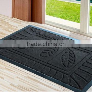 Hot selling Entrance recycled rubber polyester Door Mat embossed floor mat