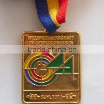 zinc alloy sports medal with ribbon and customer logo
