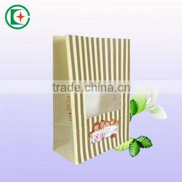 Clear plastic window and paper compound paper bag for nuts