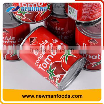 China manufacturer fresh ripe tomato sauce sweet and sour tomato paste canned brix 28-30%