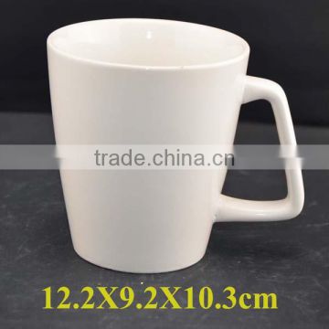 promotional gifts plain white ceramic coffee mug for customized logo request