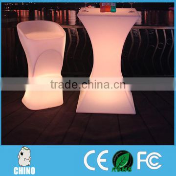 Outdoor furniture/glowing plastic lilluminated LED bar chair