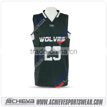 Custom usa latest black basketball jersey design
