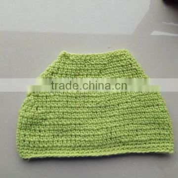 Light Green Crochet Ponytail Messy Bun Beanies Hat