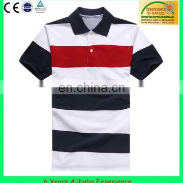 Mens Fashion Stripe Dry fit Polo Shirt , New Moisture Wicking Polo Shirt With Emboridery logo -6 Years Alibaba Experience)