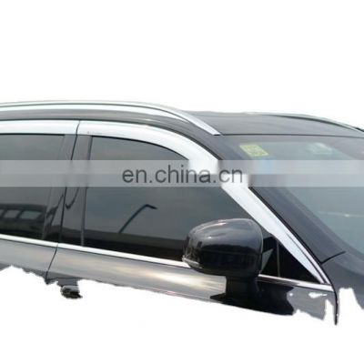 Chrome door visor side window deflector shade sun rain shield silver strips guard for Volvo XC90