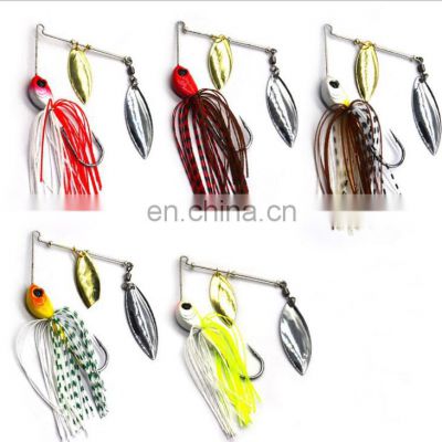 New products  factory price Metal Spinner Fishing Bait spinner bait buzz bait Ribbon skirt fishing lure