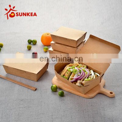 Take away paper bento custom disposable eco friendly lunch box