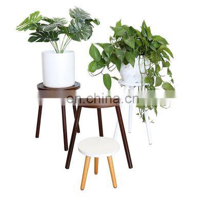 Simple Tripod Flower Outdoor Black Design Cheapest Tall Wooden Bamboo Indoor Plant Stand