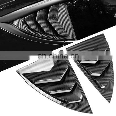 For Tesla Model Y Carbon Fiber Style Side Window Louvers Vent Cover Trim