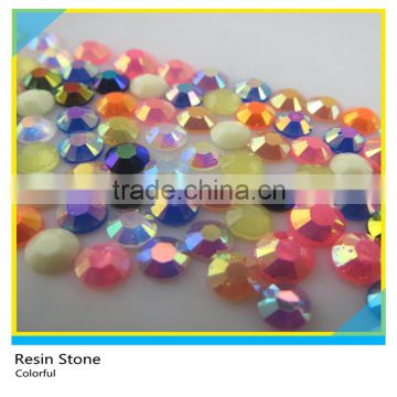 SS6-SS40 Colorful Hotfix Rhinestone Resin Stone Round Flatback Epoxy Stone For Decoration
