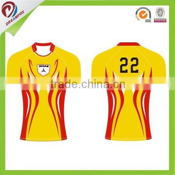 Wholesale printing cheap plain rugby jerseys