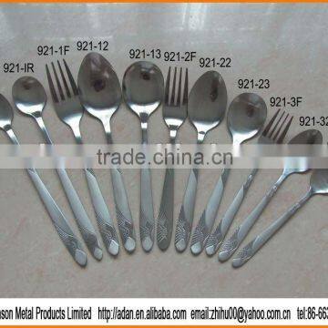 2.0mm Sandblast Cutlery Set, Dinner Spoon/Fork Set, Soda Spoon