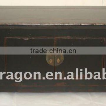 Chinese Antique Black TV Console With Four Drawer Two Door 170*40*55cm