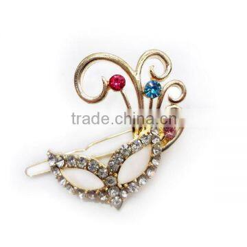 Newest Styles Mask Design Hair Pin With Charming Stones