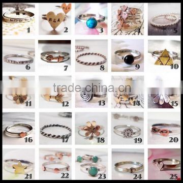 Choose your gemstone - single stacking gemstone ring stackable ring mother birthstone ring