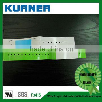Thermal paper for medical alert wristband for hospital