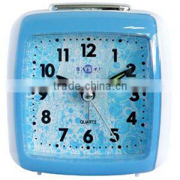 Retro plastic table alarm clocktop clock, children's alarm clock and nightlight