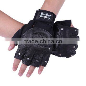 Mens Fingerless Rivets Cycling Rock Punk Street Gloves