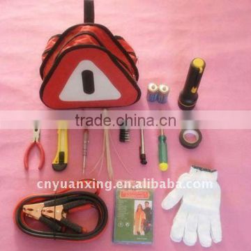 car emergency kits with booster cables,triangle bag emergency car tool