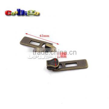 42*12mm 5# Auto Lock Zipper Slider Zinc Alloy Antique Brass For Resin Zippers #FLQ151-BR