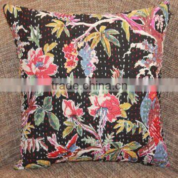 16" PURE KANTHA HANDMADE ART CUSHION COVER THROW ETHNIC DECORATIVE INDIAN ONLINE SHOP