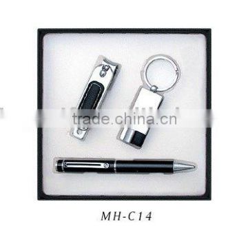 fashion Gift pen set with keychain