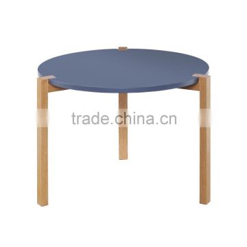 2016 hot sell small round coffee table in wood