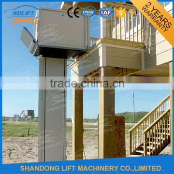 hydraulic electric disabled freight elevator in yard