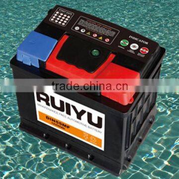 small 12 volt battery top selling standard DIN capacity 55ah 12v mf auto battery