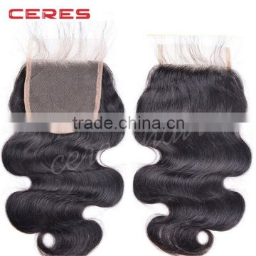 cheap price free part middle part and three part 6A grade brazilian virgin human hair u part lace closure with baby hair