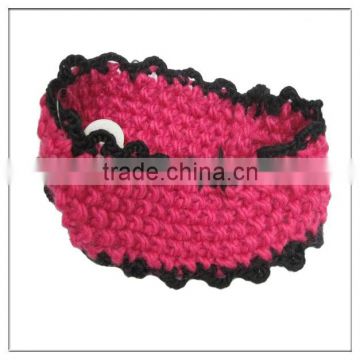 latest fashion fabric crocheting headband for lady