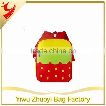 Cute Strawberry design children School bag with cheap price