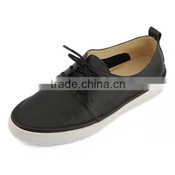 2016 Korean style fashion modern girl simple comfortable black color lace-up shoes wholesale skateboard shoes