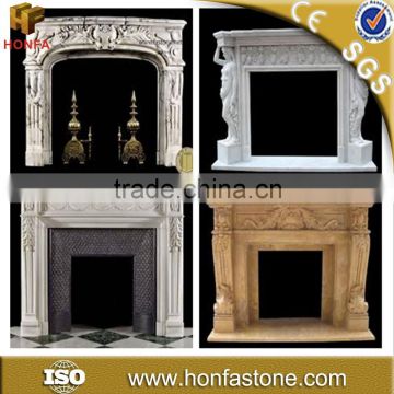 Factory cheap sale carved the marble fireplaces with shenzhen low price