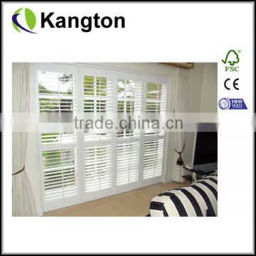 white louvered doors and windows