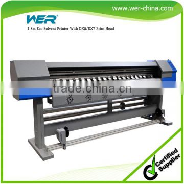2016 new design 1.8m WER indoor and outdoor printing machine for teardrop flag