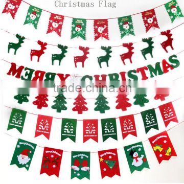 Colorful Christmas elk/Tree/Merry Christmas styles flag , indoors decoration Christmas flag /gift