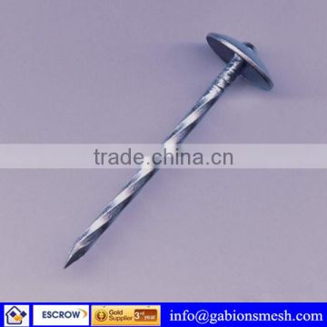 High quality/low price galvanized roofing nails(ISO9001,CE,SGS)