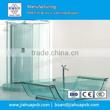clear Laminated tempered glass 6.38mm thick