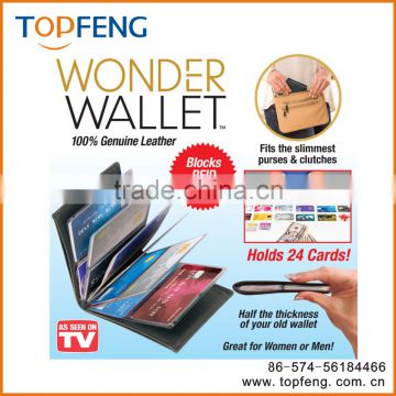 wonder wallet/magic wallet/clever wallet/RFID blocking wallet/security wallet