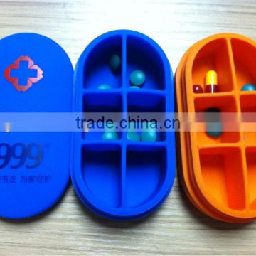 6 parts silicone pill box sale to America market
