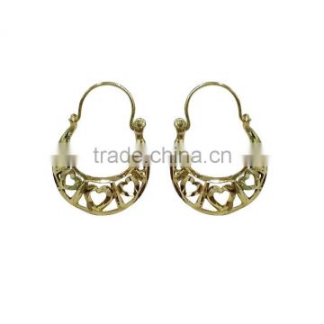 Elegant Brass Gold Plated Hoop Earring