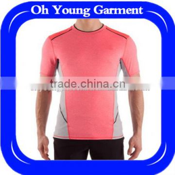 hot sale 100% polyester blank custom dry fit slim gym sports marathon running promotion t shirt wholesale cheap