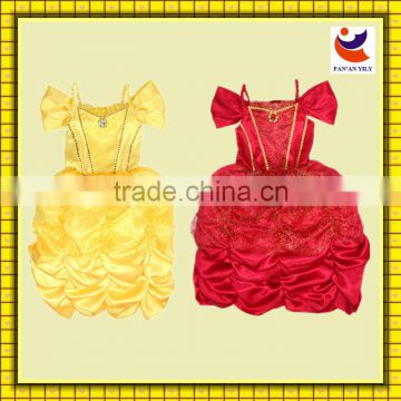 Factory direct cheap costumes Stage Performance Princess Dresses For Girls Kids Latest design satin fabric costumes