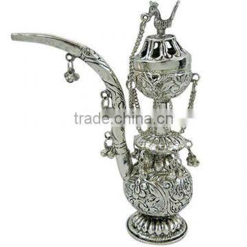 White Metal Royal Work Real Hookah