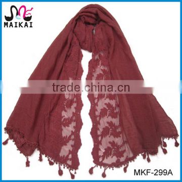 New arrival fashion women polyester cotton scarf