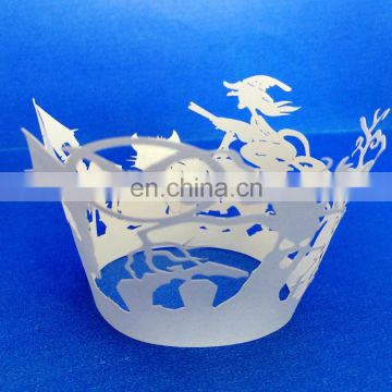 Boy wizard Laser Cut cupcake wrappers birthday wedding accessories party cake decoration favors