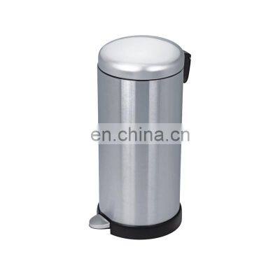 High Quality Bin Garbage for Home Hotel  Stainless Steel 410 Garbage Outdoor Bin Intelligent Silver Large Size Pedal Garbage Bin