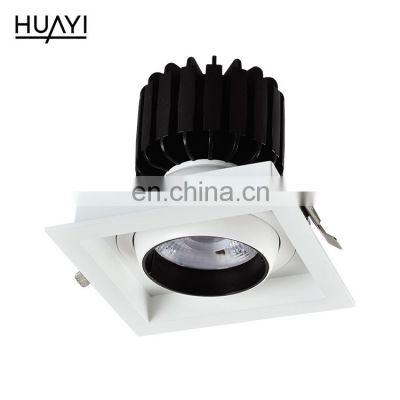HUAYI High Quality Aluminum Cob 15 20 30 W Indoor Living Room Shopping Mall Recessed Mounted Led Spot Lamp